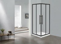 Душевой уголок Esbano Flex 100x100 ESOGF100KVB профиль Черный стекло прозрачное