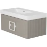 Тумба под раковину La Fenice Cubo 90 FNC-01-CUB-C-90 подвесная Бежевая матовая
