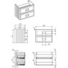 Тумба под раковину La Fenice Cubo Twin 100 FNC-01-CUB-C-100-2 подвесная Бежевая матовая