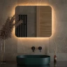 Зеркало Defesto Opti 70x60 DF 2816RH с подсветкой 23W-3000К/ИК - выключатель/Теплый белый свет