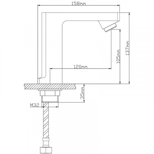 Смеситель для раковины Ростовская Мануфактура Сантехники Boou LT254AC/DC Хром латунь