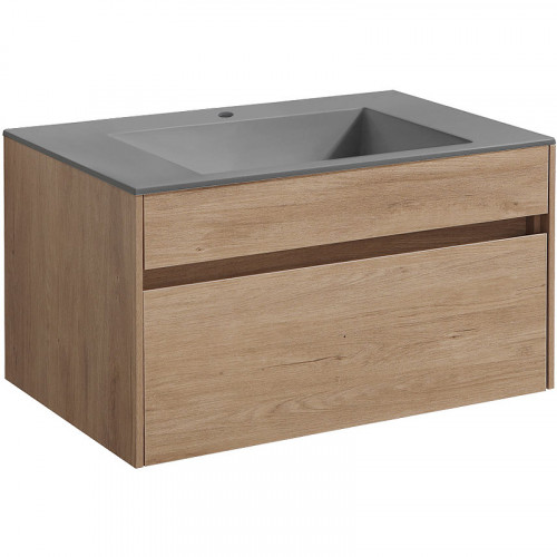 Тумба под раковину Vincea Chiara 80 VMC-2C800NO подвесная N.Oak МДФ / ЛДСП