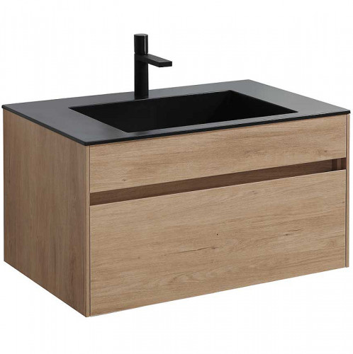 Тумба под раковину Vincea Chiara 80 VMC-2C800NO подвесная N.Oak МДФ / ЛДСП