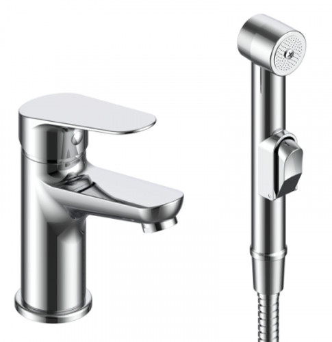 Смеситель для раковины ESKO Kazan KZ27H с гигиеническим душем цвет Хром