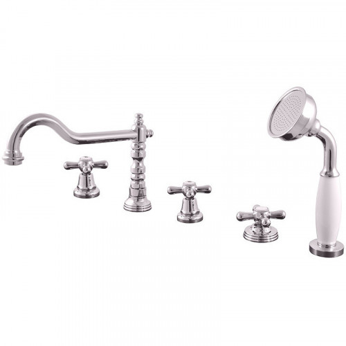 Смеситель на борт ванны Rav Slezak Morava retro MK164.5P Хром латунь