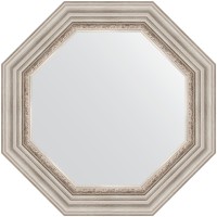 Зеркало Evoform Octagon 61х61 BY 7342 в багетной раме - Римское серебро 88 мм стекло