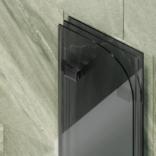 Шторка для ванны Maybah Glass MGV-583-6 750х1400 складная 3 секции Черный стекло графитовое