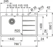 Кухонная мойка Franke Maris CNG 611/211-78 TL 78 R 114.0639.726 цвет Черный матовый