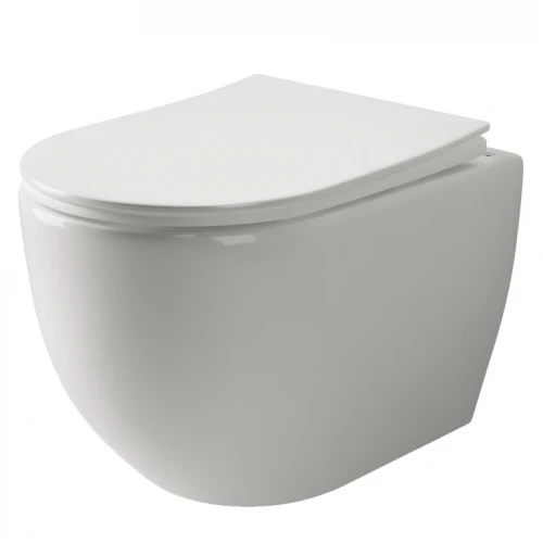Унитаз Ceramicanova Mia Rimless CN1805 подвесной с сиденьем Микролифт фарфор подвесной