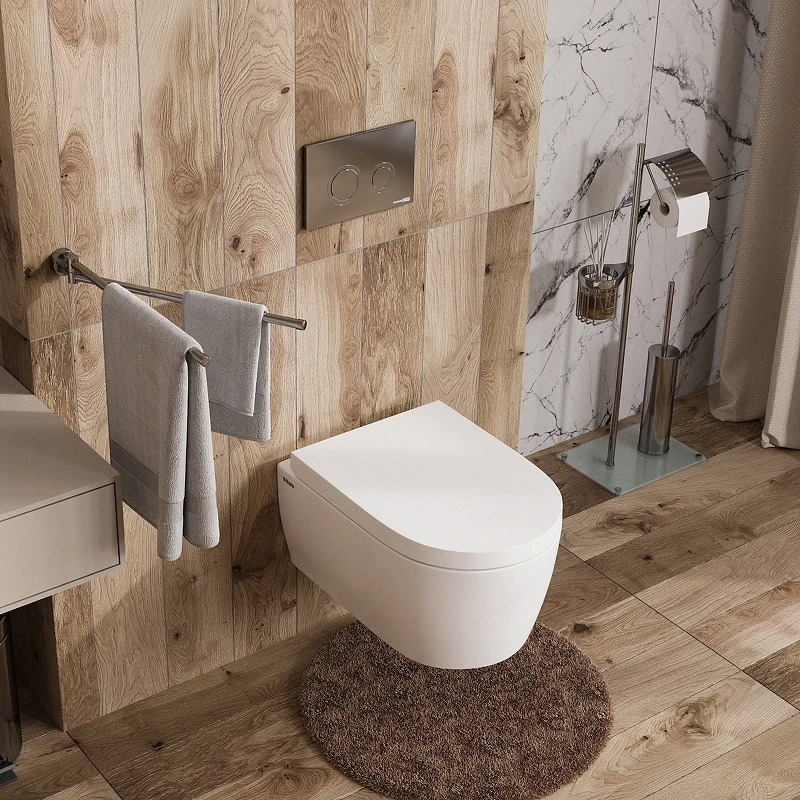 Инсталляция WasserKRAFT Alme 15TLT.010.ME.CH01 для унитаза с клавишей смыва Хром нержавеющая сталь