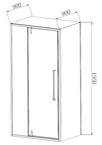 Душевой уголок Vincea Slim-N 110x90 VSR-4SNP9011CL профиль Хром стекло прозрачное