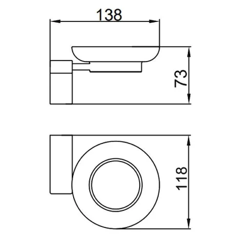 Мыльница Frap F30602 цвет Хром