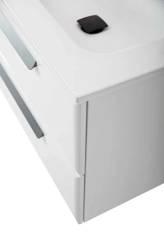Тумба под раковину Cezares Eco-Cer-N 100 R ECO-CER-N-1000-2C-SO-BL-R подвесная Bianco Lucido без ручек МДФ / ЛДСП