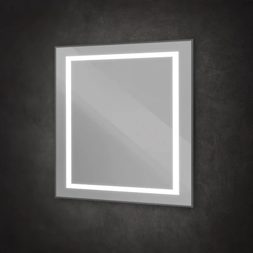 Зеркало BelBagno Kraft 90 SPC-KRAFT-900-800-SENS-NERO с подсветкой Черное с сенсорным выключателем стекло
