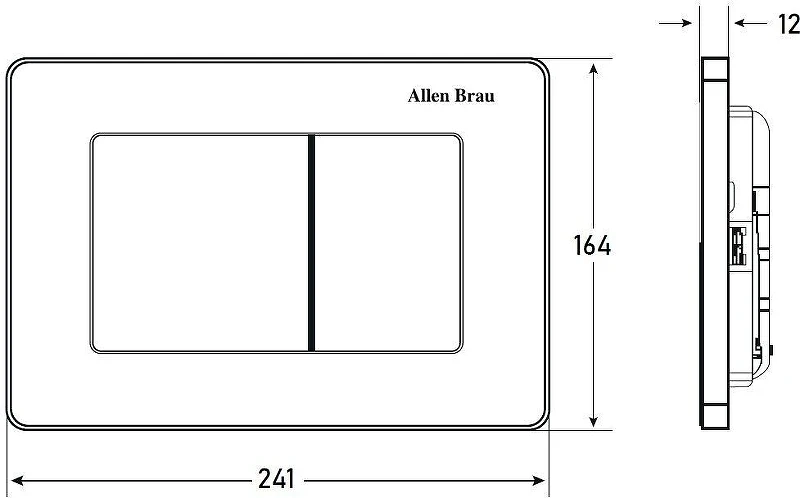 Клавиша смыва Allen Brau Infinity 9.20006.GR цвет Графит