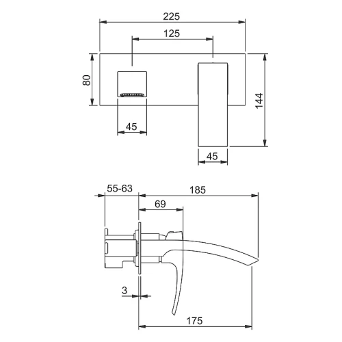 Смеситель для раковины Gappo G1007-23 цвет Золото