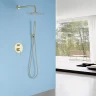 Душевая система Abber Emotion AF8818G Золото матовое латунь встраиваемый