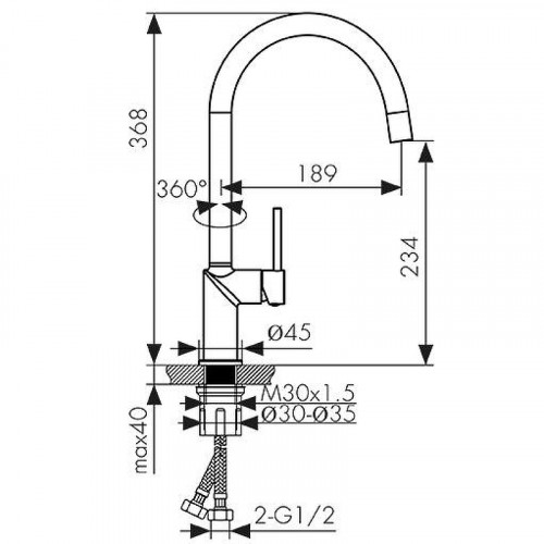 Смеситель для кухни Kaiser Vita 43244-20 Синий