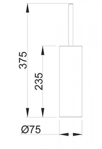 Ершик для унитаза Nofer 09073.S цвет Нержавеющая сталь матовая