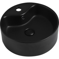 Раковина Abber Bequem 41 AC2104MB Черная матовая фаянс накладная