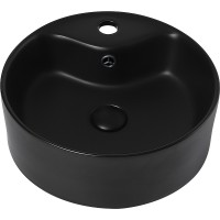 Раковина Abber Bequem 41 AC2104MB Черная матовая фаянс накладная