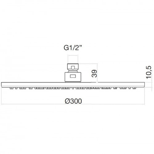 Верхний душ Webert AC1010560Brass Черный латунь