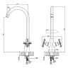 Смеситель для кухни Decoroom DR52028 Хром