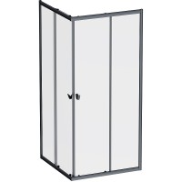 Душевой уголок AM.PM Sunny 90х90 W87G-403-9090-BT профиль Черный матовый стекло прозрачное