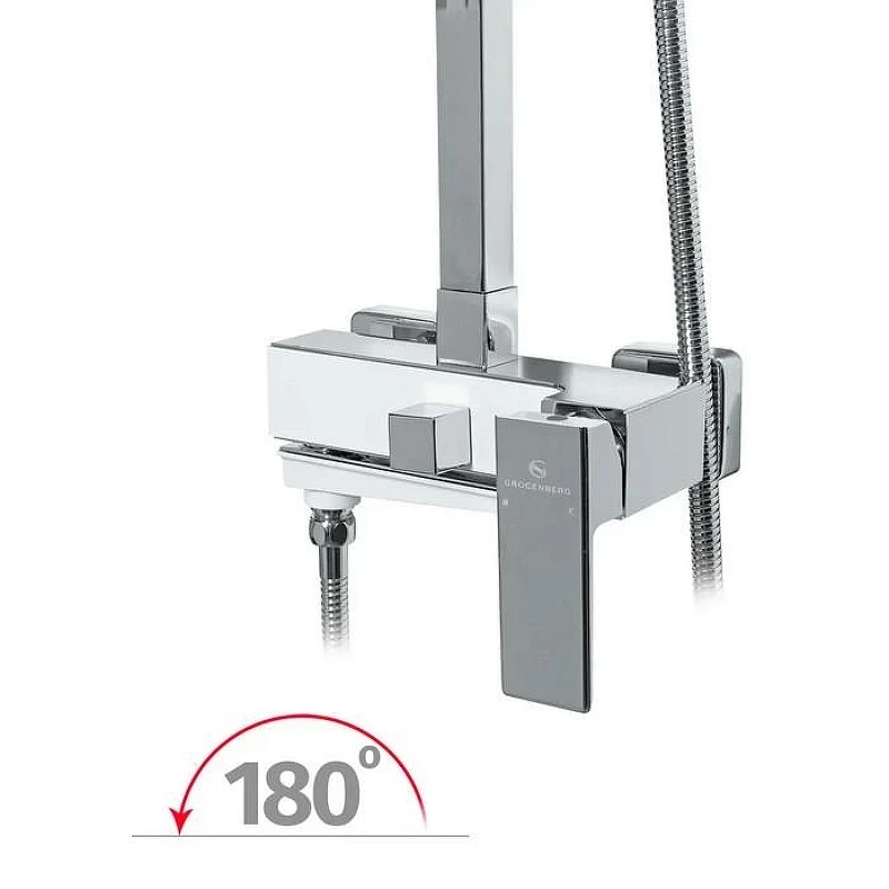 Душевая система Grocenberg GB7008WC Белая Хром