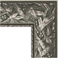 Зеркало Evoform Exclusive 149х64 BY 3546 с фацетом в багетной раме - Византия серебро 99 мм стекло