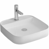 Раковина Cezares 50 CZR-LFT-50-LVB Белая фаянс полувстраиваемая