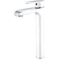 Смеситель для раковины Grocenberg GB3010WC Белый Хром