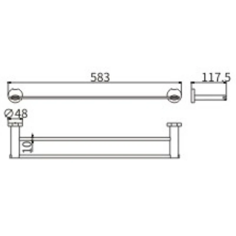 Полотенцедержатель CeramaLux Loft 53909 двойной Хром