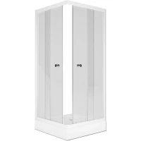 Душевой уголок Melodia della vita Square 90х90 MCNSQ9090TWt профиль Белый стекло прозрачное