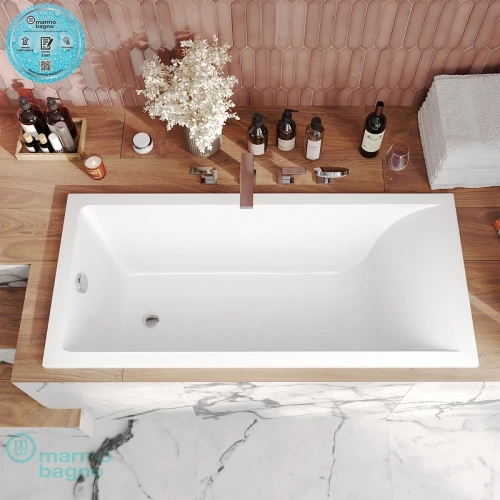 Ванна из литьевого мрамора Marmo Bagno Алесса New 170x70 MB-ALN170-70 без гидромассажа