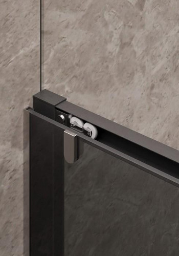 Душевая дверь Timo TD-120/03GR-6 1200x1950 T03 раздвижная профиль Черный стекло графитовое