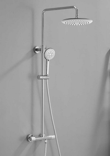 Душевая система Vincea Desire VSFS-1D0TCH с термостатом Хром латунь на стену