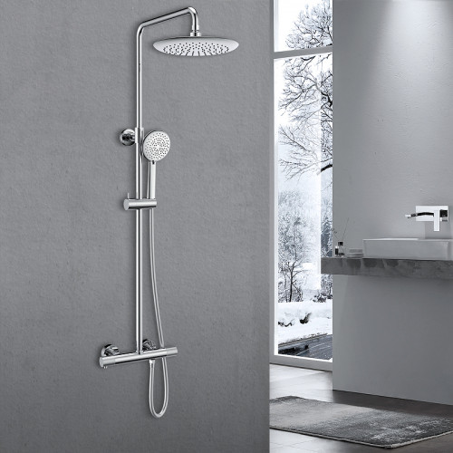 Душевая система Vincea Desire VSFS-1D0TCH с термостатом Хром латунь на стену