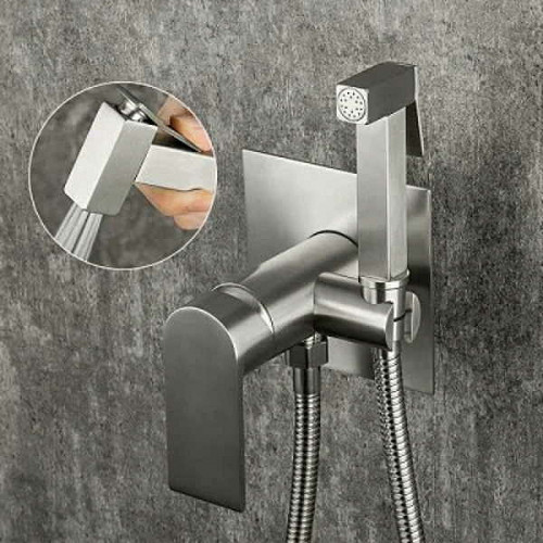 Гигиенический душ со смесителем Gappo G7299-20 Сатин нержавеющая сталь на стену