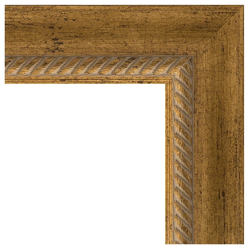 Зеркало Evoform Exclusive-G 118х93 BY 4348 с гравировкой в багетной раме - Состаренная бронза с плетением 70 мм стекло