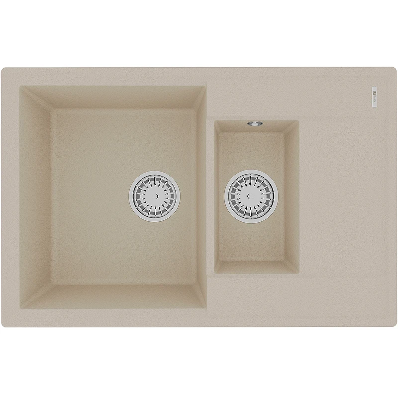 Кухонная мойка Lemark Ramza 760 9910038 Бежевая искусственный камень (литьевой мрамор) встраиваемый