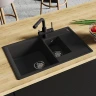 Кухонная мойка Lemark Ramza 760 9910038 Бежевая искусственный камень (литьевой мрамор) встраиваемый
