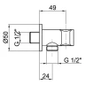 Шланговое подключение Webert AC0478980 Розовое золото латунь на стену
