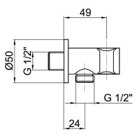 Шланговое подключение Webert AC0478980 Розовое золото латунь на стену