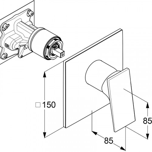 Смеситель для душа Kludi Decus 547553975 Черный матовый
