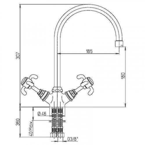 Смеситель для кухни Paini Ornellaia 87CR572KM Хром
