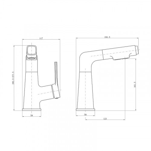 Смеситель для раковины Fashun A4018-8 цвет Белый