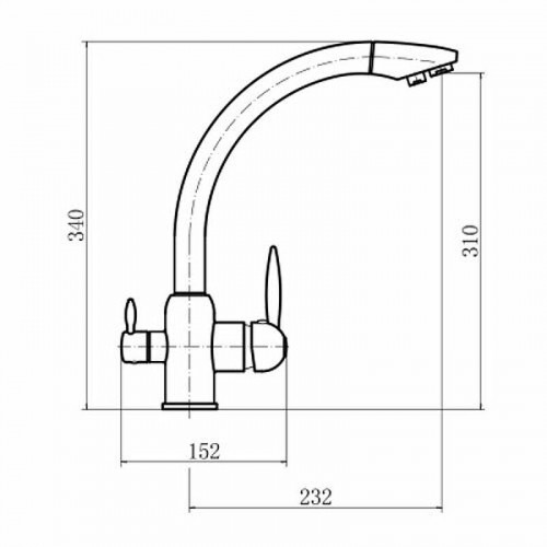 Смеситель для кухни Fashun A4399 цвет Хром