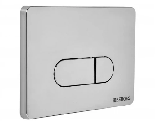 Комплект унитаза с инсталляцией Berges Ego XL Rimless 043201 с сиденьем Микролифт и клавишей смыва Хром фарфор подвесной