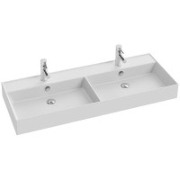 Раковина Jacob Delafon Vivienne 120 EXBL112-00 двойная Белая фарфор подвесная, накладная